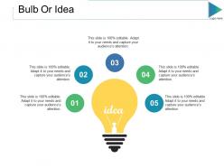 Bulb Or Idea Ppt Slides Graphics Example