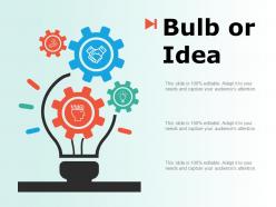 Bulb or idea ppt slides outline