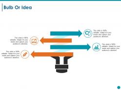 90034191 style variety 3 idea-bulb 4 piece powerpoint presentation diagram template slide