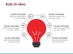 Bulb or idea ppt summary