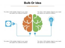 Bulb or idea ppt summary example introduction