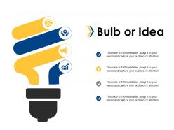 Bulb or idea ppt summary graphic tips