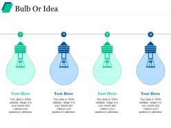 Bulb or idea ppt summary graphics tutorials