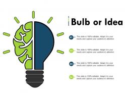 Bulb or idea ppt summary mockup