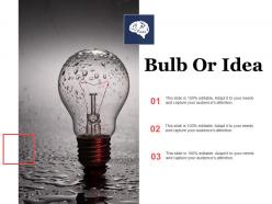 Bulb or idea ppt visual aids inspiration