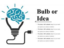 Bulb or idea ppt visuals