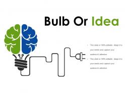 Bulb or idea presentation graphics