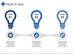 Bulb or idea presentation ideas