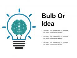 Bulb or idea presentation portfolio
