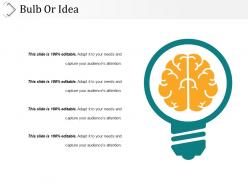 Bulb or idea presentation powerpoint example