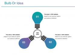 Bulb or idea presentation slides