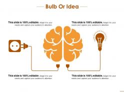 Bulb or idea product innovation strategy ppt ideas graphics tutorials