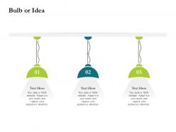 Bulb or idea project success metrics ppt inspiration shapes