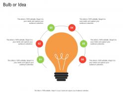 Bulb Or Idea Retail Industry Business Plan For Start Up Ppt Themes