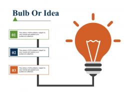 Bulb or idea sales performance ppt file designs download