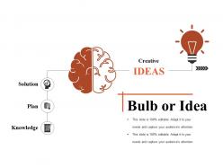 Bulb or idea sample presentation ppt