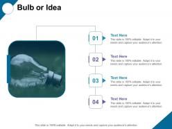 Bulb or idea strategy management ppt show background images