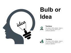 Bulb or idea technology b170 ppt powerpoint presentation diagram ppt