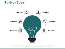 Bulb or idea technology i234 ppt powerpoint presentation infographics templates