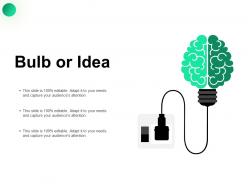 Bulb or idea technology i329 ppt powerpoint presentation summary visuals