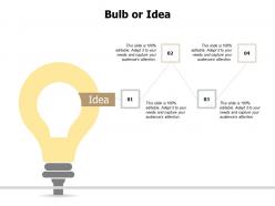 Bulb or idea technology j200 ppt powerpoint presentation file icon
