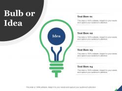 Bulb Or Idea Technology Marketing Planning Innovation Strategy