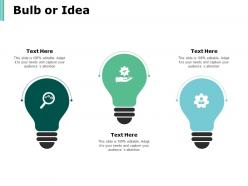 Bulb or idea technology marketing ppt powerpoint presentation infographics rules