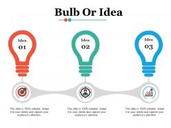 Bulb or idea technology ppt infographic template demonstration