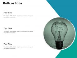 Bulb or idea technology ppt inspiration design inspiration