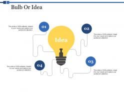 Bulb Or Idea Technology Ppt Powerpoint Presentation Deck