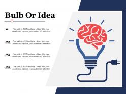 Bulb or idea technology ppt powerpoint presentation file background images