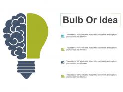 Bulb or idea technology ppt powerpoint presentation file design templates