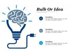 Bulb or idea technology ppt powerpoint presentation file example