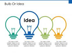 Bulb or idea technology ppt powerpoint presentation outline