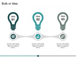Bulb or idea technology ppt powerpoint presentation summary outfit