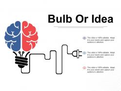 Bulb or idea technology ppt visual aids background images