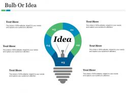 Bulb or idea with innovation ppt summary brochure