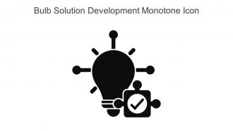 Bulb Solution Development Monotone Icon In Powerpoint Pptx Png And Editable Eps Format