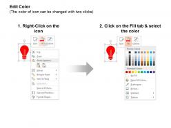 Bulb tabs search data from files folders ppt icons graphics