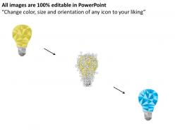 Bulb with idea generation techniues flat powerpoint design