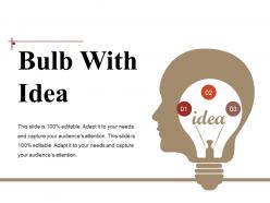 Bulb with idea powerpoint ideas