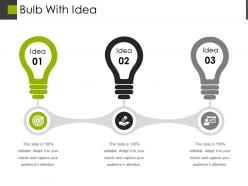 Bulb with idea powerpoint layout 1