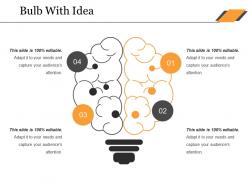 Bulb with idea ppt influencers