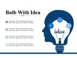 Bulb with idea ppt professional design templates