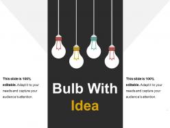 Bulb with idea presentation visuals