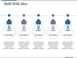 27647462 style variety 3 idea-bulb 5 piece powerpoint presentation diagram infographic slide