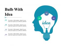 Bulb with idea technology f479 ppt powerpoint presentation outline inspiration