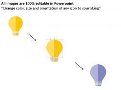 Bulb with infographics and business icons flat powerpoint design