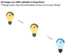 Bulb with meter for speed control flat powerpoint design