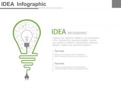 Bulb With Plug For Idea Generation Powerpoint Slides